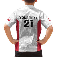 Poland Rugby Custom Family Matching Puletasi and Hawaiian Shirt Biało-czerwoni The White and Reds Sporty Pattern - Wonder Print Shop
