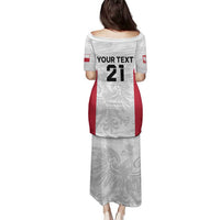 Poland Rugby Custom Family Matching Puletasi and Hawaiian Shirt Biało-czerwoni The White and Reds Sporty Pattern - Wonder Print Shop