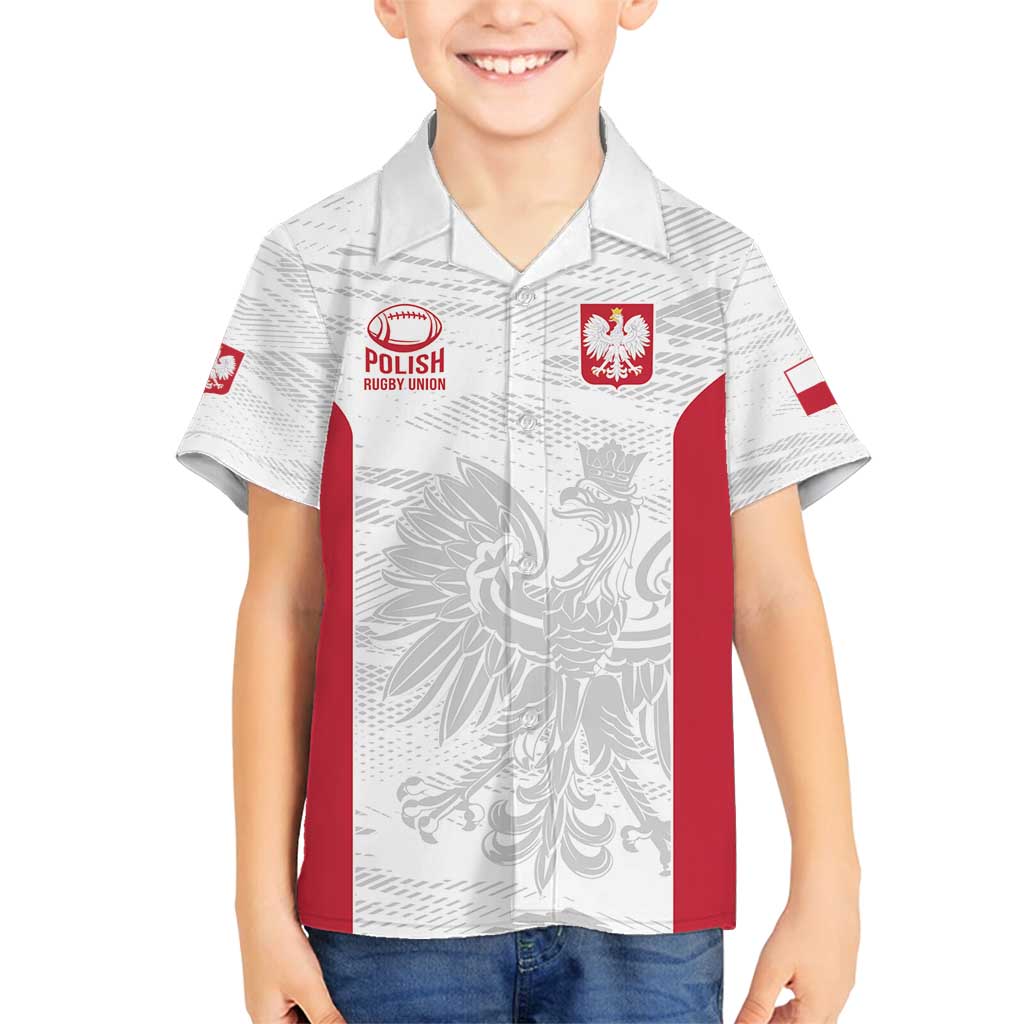 Poland Rugby Custom Family Matching Puletasi and Hawaiian Shirt Biało-czerwoni The White and Reds Sporty Pattern - Wonder Print Shop