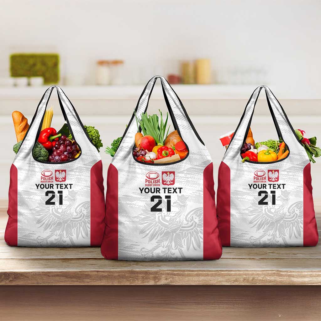 Poland Rugby Custom Grocery Bag Biało-czerwoni The White and Reds Sporty Pattern