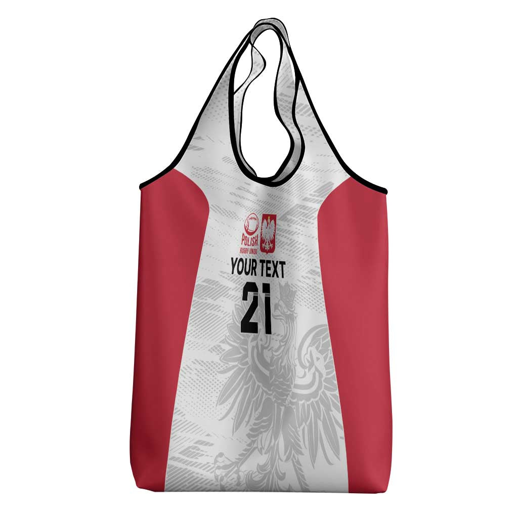 Poland Rugby Custom Grocery Bag Biało-czerwoni The White and Reds Sporty Pattern