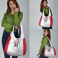 Poland Rugby Custom Grocery Bag Biało-czerwoni The White and Reds Sporty Pattern