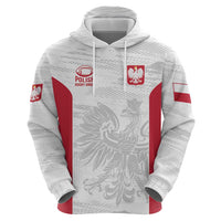 Poland Rugby Custom Hoodie Biało-czerwoni The White and Reds Sporty Pattern - Wonder Print Shop