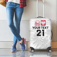 Poland Rugby Custom Luggage Cover Biało-czerwoni The White and Reds Sporty Pattern - Wonder Print Shop