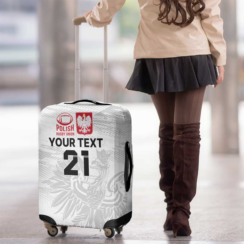 Poland Rugby Custom Luggage Cover Biało-czerwoni The White and Reds Sporty Pattern - Wonder Print Shop
