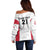 Poland Rugby Custom Off Shoulder Sweater Biało-czerwoni The White and Reds Sporty Pattern - Wonder Print Shop