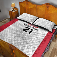 Poland Rugby Custom Quilt Bed Set Biało-czerwoni The White and Reds Sporty Pattern - Wonder Print Shop