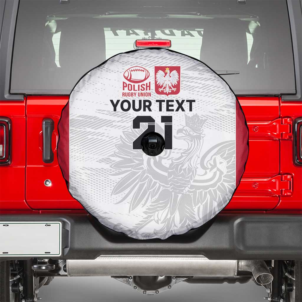 Poland Rugby Custom Spare Tire Cover Biało-czerwoni The White and Reds Sporty Pattern - Wonder Print Shop
