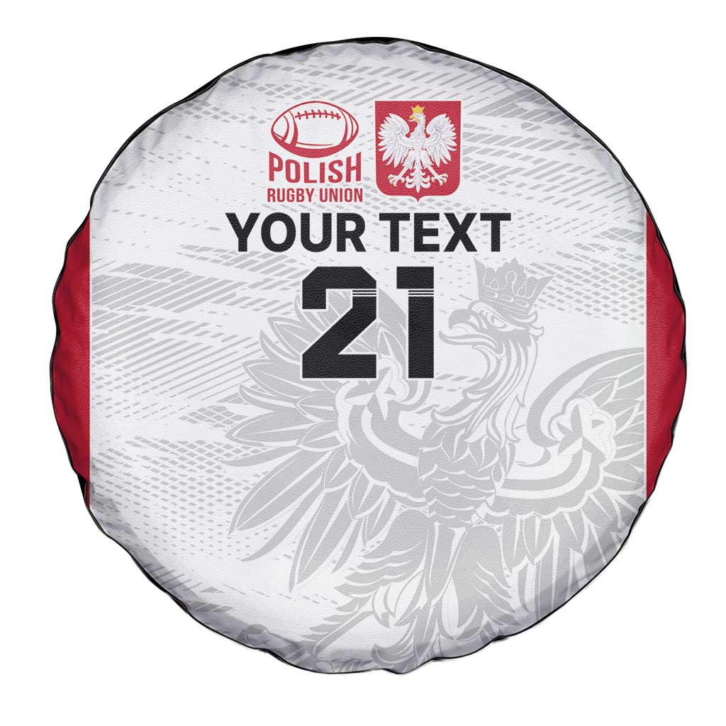 Poland Rugby Custom Spare Tire Cover Biało-czerwoni The White and Reds Sporty Pattern - Wonder Print Shop