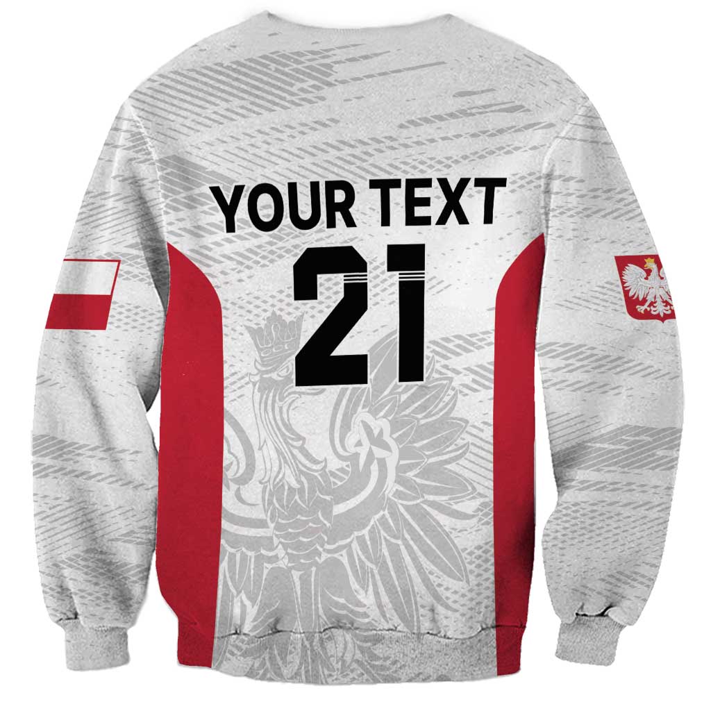 Poland Rugby Custom Sweatshirt Biało-czerwoni The White and Reds Sporty Pattern - Wonder Print Shop