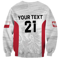 Poland Rugby Custom Sweatshirt Biało-czerwoni The White and Reds Sporty Pattern - Wonder Print Shop
