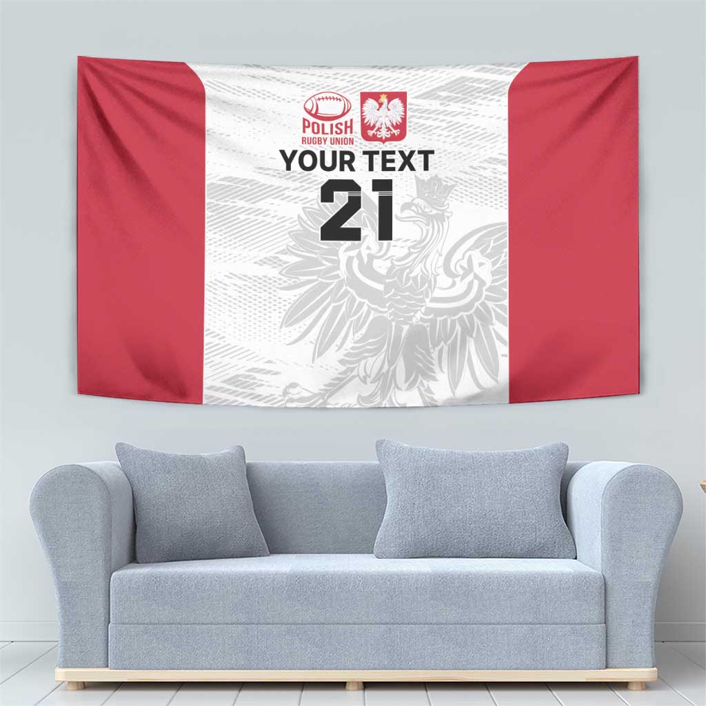 Poland Rugby Custom Tapestry Biało-czerwoni The White and Reds Sporty Pattern - Wonder Print Shop