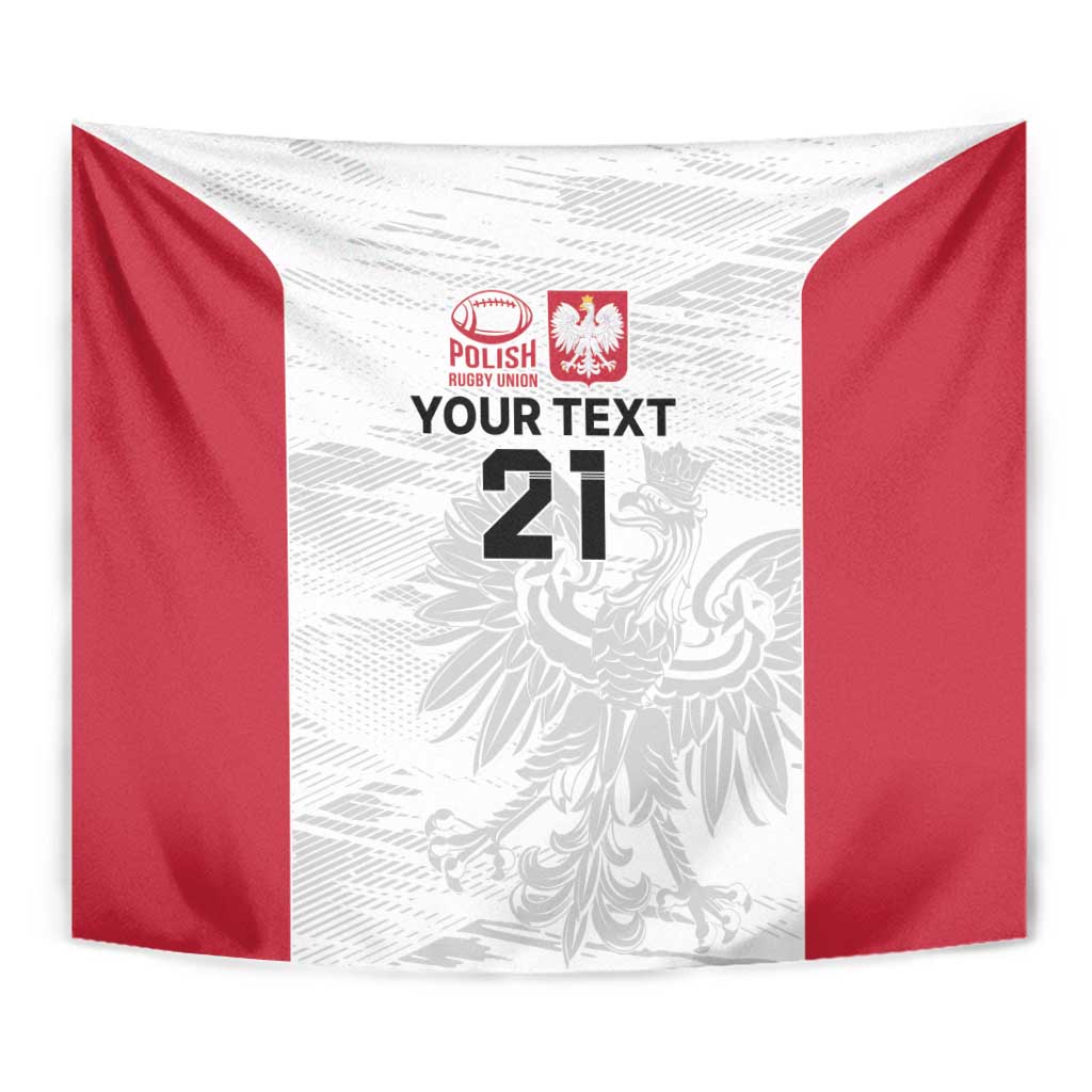 Poland Rugby Custom Tapestry Biało-czerwoni The White and Reds Sporty Pattern - Wonder Print Shop
