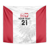 Poland Rugby Custom Tapestry Biało-czerwoni The White and Reds Sporty Pattern - Wonder Print Shop