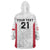 Poland Rugby Custom Wearable Blanket Hoodie Biało-czerwoni The White and Reds Sporty Pattern - Wonder Print Shop