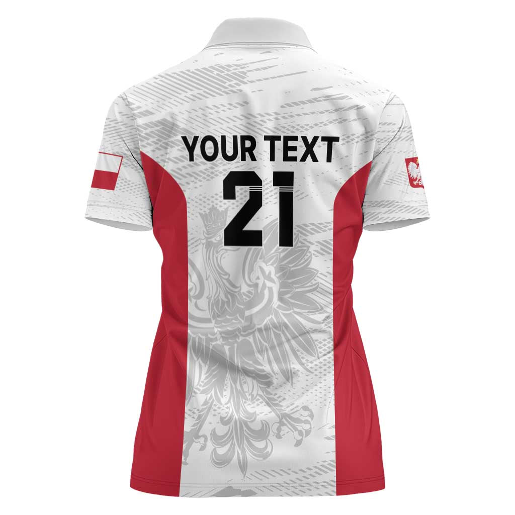 Poland Rugby Custom Women Polo Shirt Biało-czerwoni The White and Reds Sporty Pattern - Wonder Print Shop
