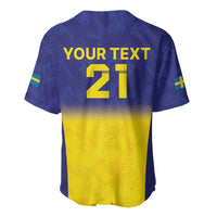 Sweden Rugby Custom Baseball Jersey Three Crowns of Sweden Blue Pattern LT9 - Wonder Print Shop