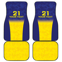 Sweden Rugby Custom Car Mats Three Crowns of Sweden Blue Pattern LT9 - Wonder Print Shop