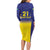 Sweden Rugby Custom Family Matching Long Sleeve Bodycon Dress and Hawaiian Shirt Three Crowns of Sweden Blue Pattern LT9 - Wonder Print Shop