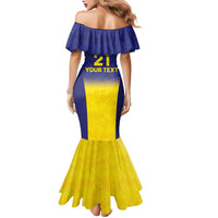 Sweden Rugby Custom Family Matching Mermaid Dress and Hawaiian Shirt Three Crowns of Sweden Blue Pattern LT9 - Wonder Print Shop