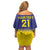 Sweden Rugby Custom Family Matching Off Shoulder Short Dress and Hawaiian Shirt Three Crowns of Sweden Blue Pattern LT9 - Wonder Print Shop