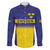 Sweden Rugby Custom Family Matching Puletasi and Hawaiian Shirt Three Crowns of Sweden Blue Pattern - Wonder Print Shop