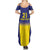 Sweden Rugby Custom Family Matching Summer Maxi Dress and Hawaiian Shirt Three Crowns of Sweden Blue Pattern - Wonder Print Shop