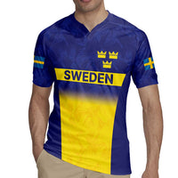 Sweden Rugby Custom Rugby Jersey Three Crowns of Sweden Blue Pattern - Wonder Print Shop