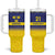 Sweden Rugby Custom Tumbler With Handle Three Crowns of Sweden Blue Pattern - Wonder Print Shop