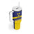 Sweden Rugby Custom Tumbler With Handle Three Crowns of Sweden Blue Pattern - Wonder Print Shop