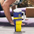 Sweden Rugby Custom Tumbler With Handle Three Crowns of Sweden Blue Pattern - Wonder Print Shop
