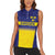 Sweden Rugby Custom Women Sleeveless Polo Shirt Three Crowns of Sweden Blue Pattern - Wonder Print Shop