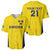 Sweden Rugby Custom Baseball Jersey Three Crowns of Sweden Gold Pattern LT9 - Wonder Print Shop