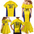 Sweden Rugby Custom Family Matching Mermaid Dress and Hawaiian Shirt Three Crowns of Sweden Gold Pattern LT9 - Wonder Print Shop