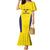 Sweden Rugby Custom Family Matching Mermaid Dress and Hawaiian Shirt Three Crowns of Sweden Gold Pattern LT9 - Wonder Print Shop