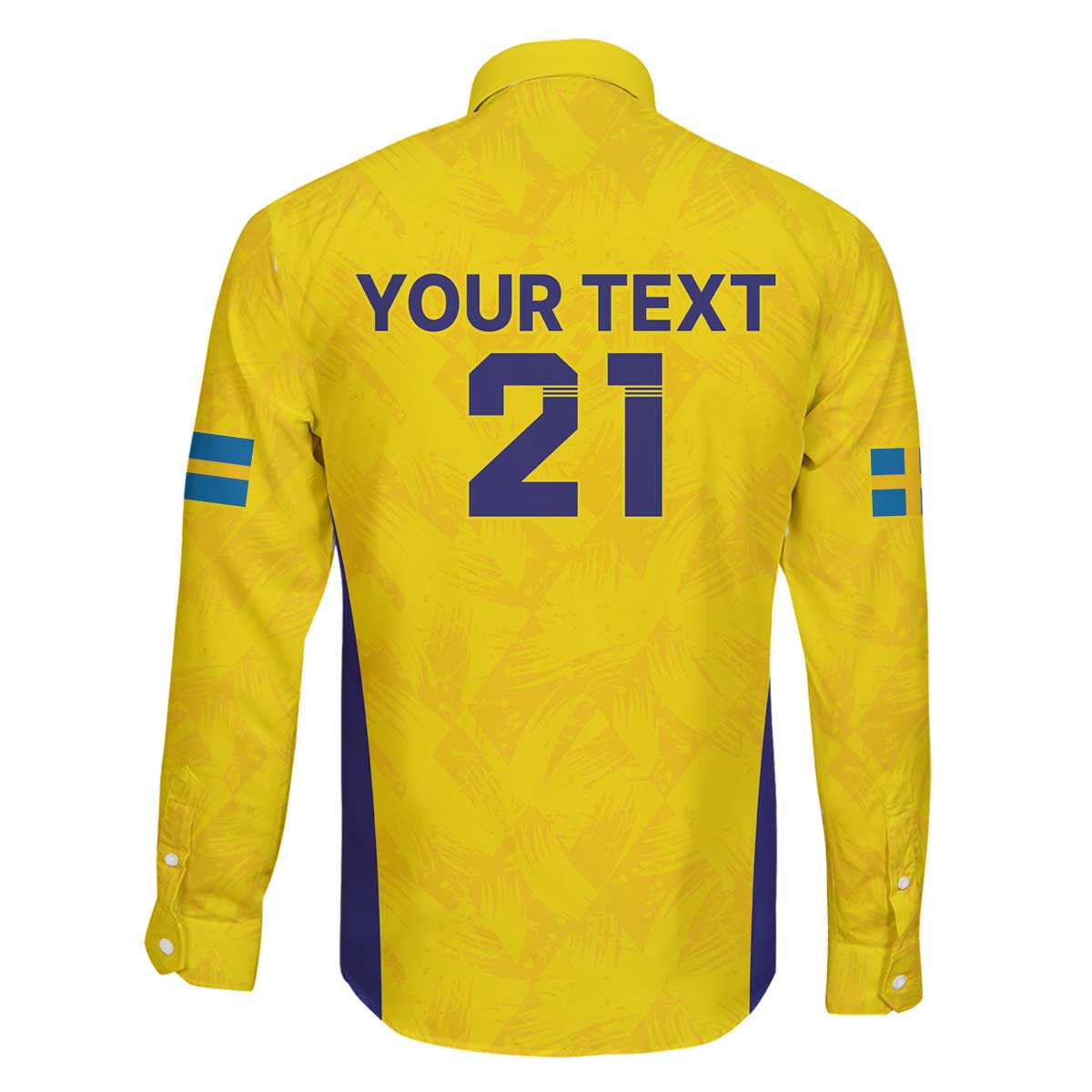 Sweden Rugby Custom Family Matching Off The Shoulder Long Sleeve Dress and Hawaiian Shirt Three Crowns of Sweden Gold Pattern - Wonder Print Shop