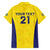 Sweden Rugby Custom Family Matching Puletasi and Hawaiian Shirt Three Crowns of Sweden Gold Pattern - Wonder Print Shop