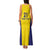 Sweden Rugby Custom Family Matching Tank Maxi Dress and Hawaiian Shirt Three Crowns of Sweden Gold Pattern - Wonder Print Shop