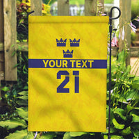 Sweden Rugby Custom Garden Flag Three Crowns of Sweden Gold Pattern - Wonder Print Shop