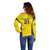 Sweden Rugby Custom Off Shoulder Sweater Three Crowns of Sweden Gold Pattern - Wonder Print Shop