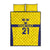 Sweden Rugby Custom Quilt Bed Set Three Crowns of Sweden Gold Pattern - Wonder Print Shop