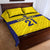 Sweden Rugby Custom Quilt Bed Set Three Crowns of Sweden Gold Pattern - Wonder Print Shop