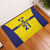 Sweden Rugby Custom Rubber Doormat Three Crowns of Sweden Gold Pattern - Wonder Print Shop