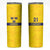 Sweden Rugby Custom Skinny Tumbler Three Crowns of Sweden Gold Pattern - Wonder Print Shop