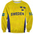 Sweden Rugby Custom Sweatshirt Three Crowns of Sweden Gold Pattern - Wonder Print Shop