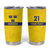 Sweden Rugby Custom Tumbler Cup Three Crowns of Sweden Gold Pattern - Wonder Print Shop