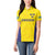 Sweden Rugby Custom Women Polo Shirt Three Crowns of Sweden Gold Pattern - Wonder Print Shop