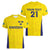 Sweden Rugby Custom Women V-Neck T-Shirt Three Crowns of Sweden Gold Pattern - Wonder Print Shop
