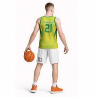 Custom Brazil World Football Legacy Basketball Jersey 5 Times History Champions - Wonder Print Shop