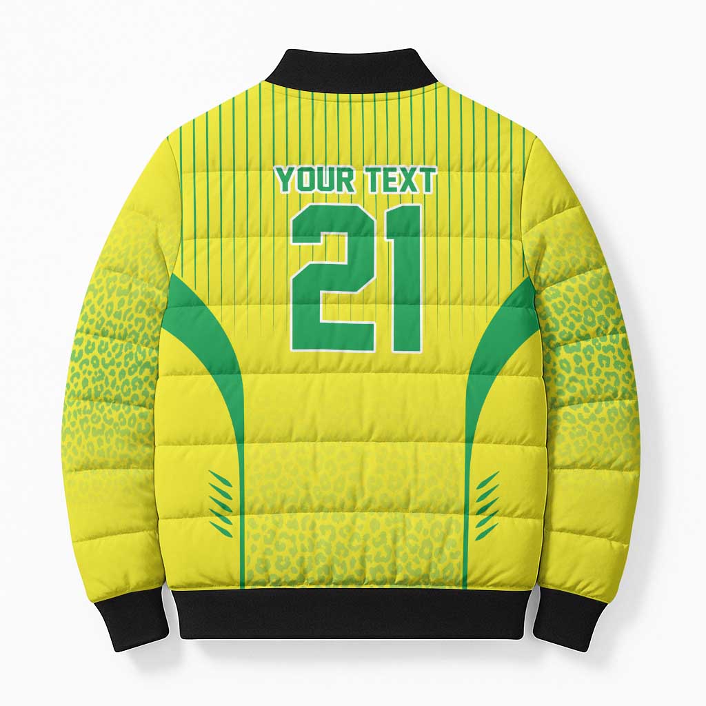 Custom Brazil World Football Legacy Bomber Puffer Jacket 5 Times History Champions - Wonder Print Shop